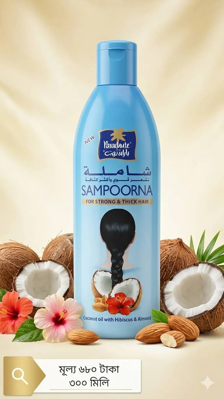 Gemini_Generated_Image_cu585tcu585tcu58 (1) Parachute Advansed Sampoorna Coconut Hair Oil - Image 1