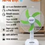 ডিফেন্ডার রিচার্জেবল টেবিল ফ্যান - মডেল DF-2916 (Defender Rechargeable Table Fan)